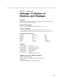 Chicago: a History of Choices and Changes
