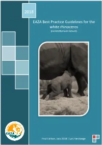 EAZA Best Practice Guidelines for the White Rhinoceros EAZA Best Practice Guidelines for The