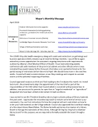 Mayor's Monthly Message