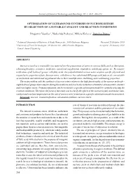 Optimization of Ultrasound Synthesis of Sucrose Esters by Selection of a Suitable Catalyst and Reaction Conditions