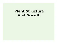 Plant Structure and Growth