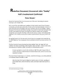Rebellion Document Uncovered: John “Daddy” Hall's Involvement