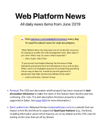 ℹ Visit Patreon.Com/Webplatformnews Every Day to Read the Latest News for Web Developers