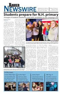 XAVIER Students Prepare for N.H. Primary