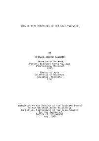 SUBADDITIVE FUNCTIONS of ONE REAL VARIABLE by RICHARD