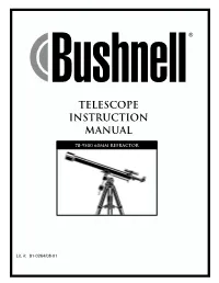 Telescope Instruction Manual