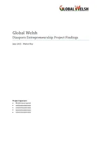 Global Welsh Diaspora Entrepreneurship Project Findings