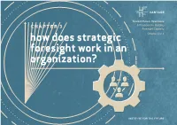 How Does Strategic Foresight Work in an Organization?