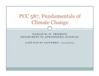 PCC 587, Fundamentals of Climate Change