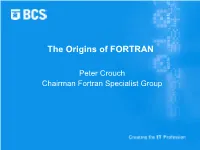The Origins of FORTRAN