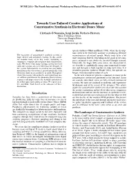 Towards User-Tailored Creative Applications of Concatenative Synthesis in Electronic Dance Music