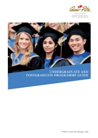Undergraduate and Postgraduate Programme Guide