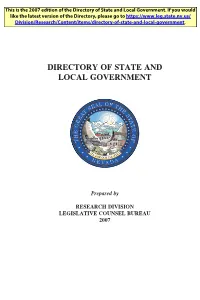 2007 Directory of State and Local Government
