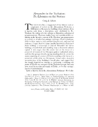 Alexander in the Tychaion: Ps.-Libanius on the Statues Craig A