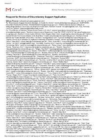 Request for Review of Discretionary Support Application