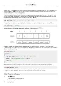 Strings in C