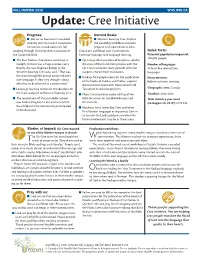 Update: Cree Initiative