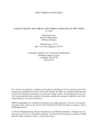 Climate Change, Crop Yields, and Internal Migration in the United States