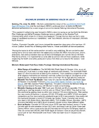 Michelin Shines in Sebring Race in July