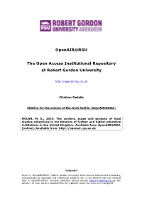 Openair@RGU the Open Access Institutional Repository at Robert