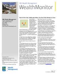 RBC Wealth Management How to Give Like a Billionaire When You