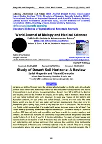 Study of Desert Soil Horizons: a Review