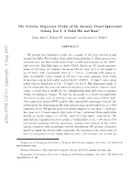 The Velocity Dispersion Profile of the Remote Dwarf Spheroidal Galaxy