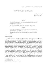 A LANGUAGE Lyle Campbell