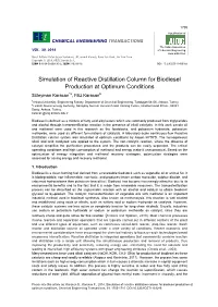 Chemical Engineering Transactions
