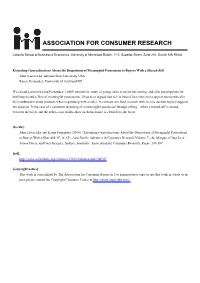 Extending Generalizations About the Disposition of Meaningful