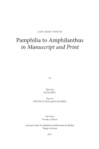 Pamphilia to Amphilanthus in Manuscript and Print
