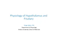 Physiology of Hypothalamus and Pituitary