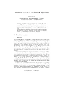 Smoothed Analysis of Local Search Algorithms