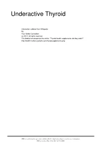 Underactive Thyroid