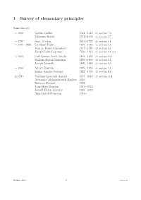 1 Survey of Elementary Principles