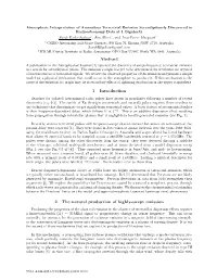 Atmospheric Interpretation of Anomalous Terrestrial
