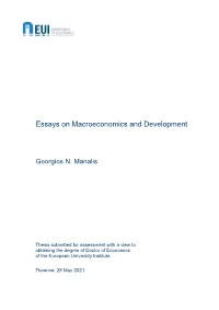 Essays on Macroeconomics and Development
