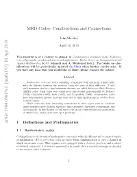 MRD Codes: Constructions and Connections