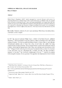 Omphalos, Miracles, and Occam's Razor