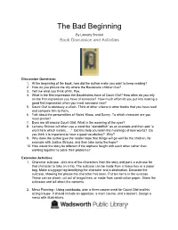 The Bad Beginning by Lemony Snicket Book Discussion and Activities
