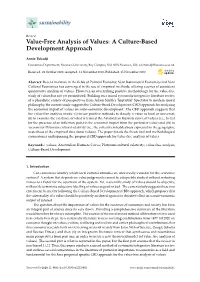 Value-Free Analysis of Values: a Culture-Based Development Approach