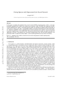 Arxiv:1802.06520V2 [Q-Fin.PR] 15 Sep 2018 [ ] Value of Spectral Domain and Exclude the Information Outside the Value