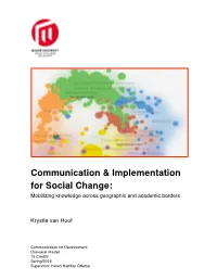 Communication & Implementation for Social Change
