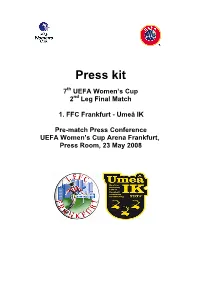History of the UEFA Women's