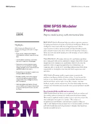 IBM SPSS Modeler Premium