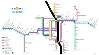Rail System Map with Bus Transfers