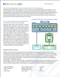 Tech Datasheet Using RTOS Simulator As a Development Platform