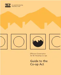 The Guide to the Co-Op Act