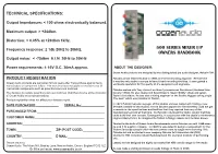 500 Mixer Input Handbook