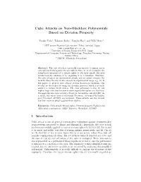 Cube Attacks on Non-Blackbox Polynomials Based on Division Property